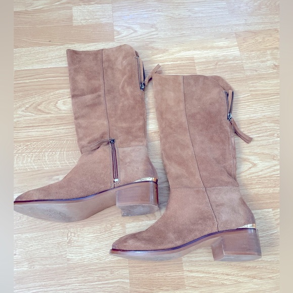 naughty monkey Shoes - Naughty Monkey Tan Suede Boots 8.5